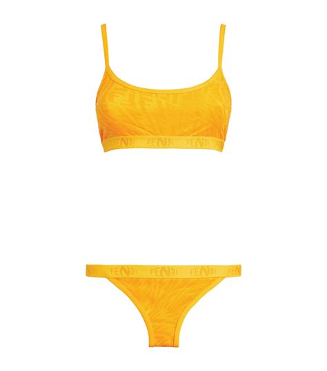 yellow fendi swimsuit|fendi high waisted bikini.